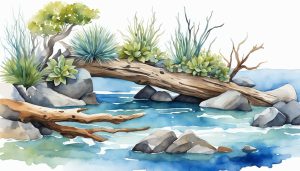 Utilizing rocks and driftwood in aquascaping
